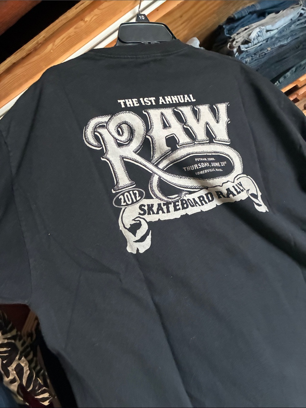 RAW New England vintage skateboarding original promo 2012 XL.